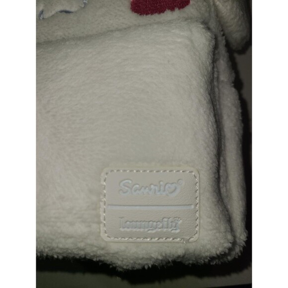 NEW NWT Loungefly Cinnamoroll Flower Crown Plush Fuzzy Mini Backpack Hello Kitty - Picture 4 of 6